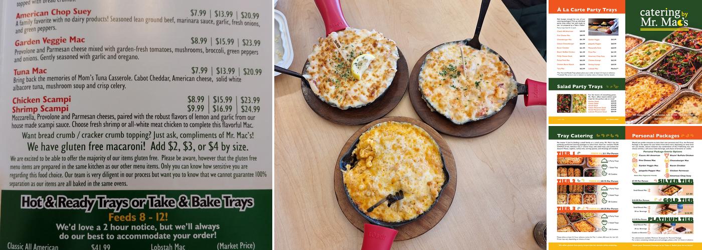 Mr. Mac’s Macaroni and Cheese Menu