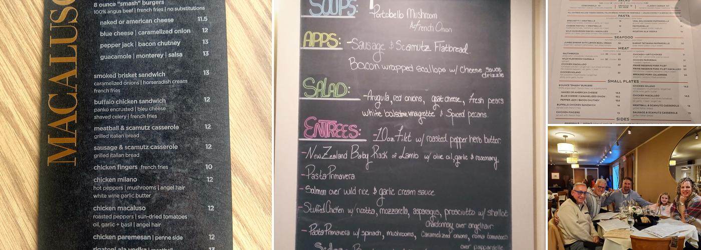 Macaluso's Menu