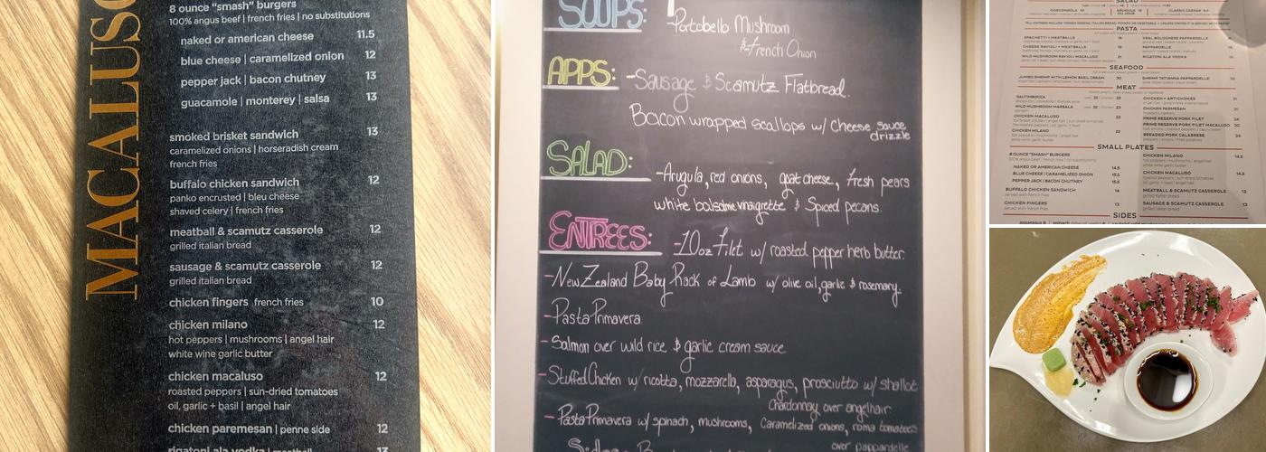 Macaluso's Menu