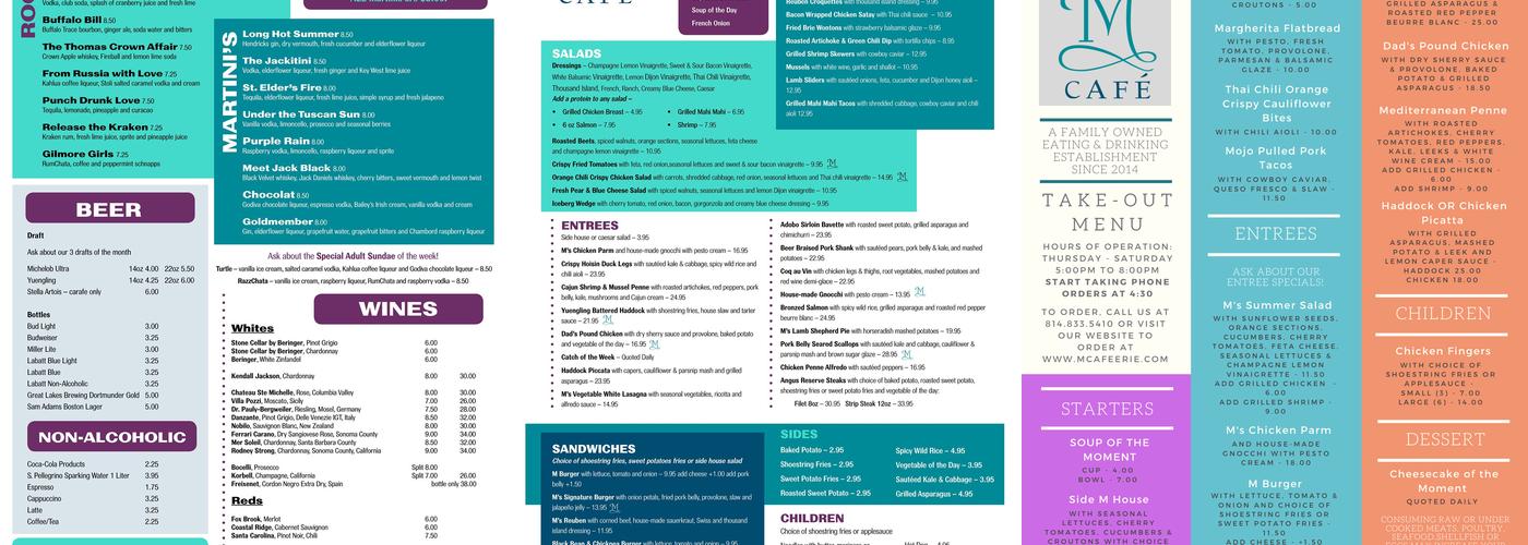 M Café Menu
