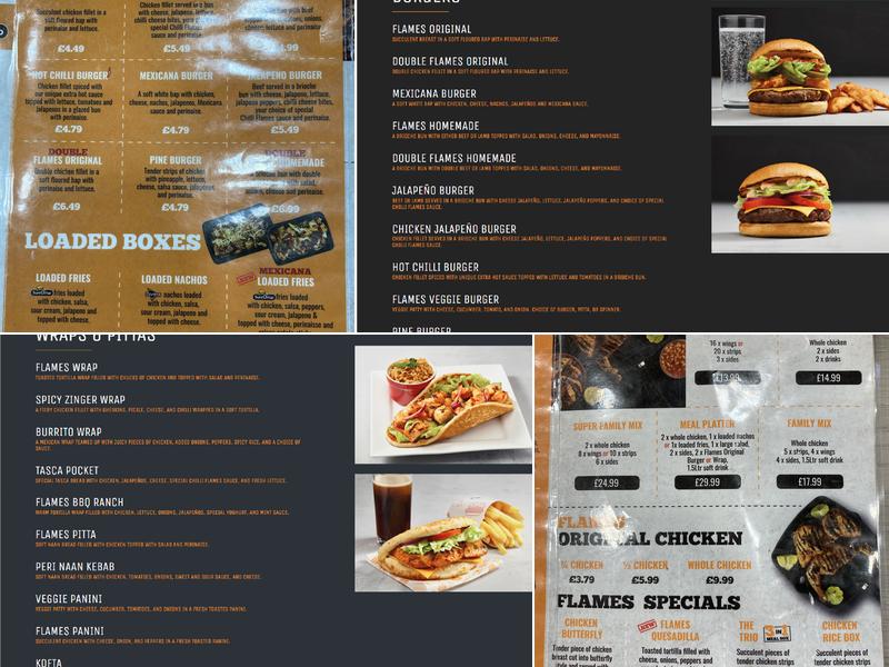 Chilli Flames Livingston Menu