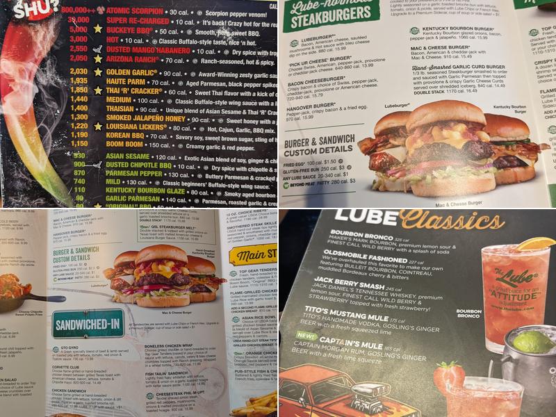 Quaker Steak & Lube Menu