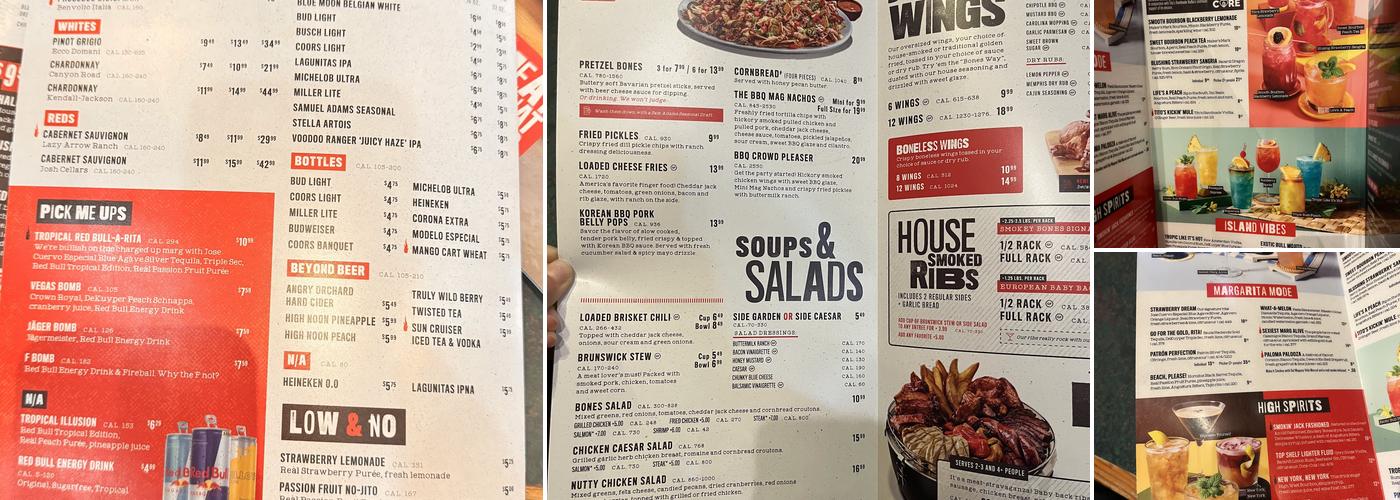 Smokey Bones Erie Menu