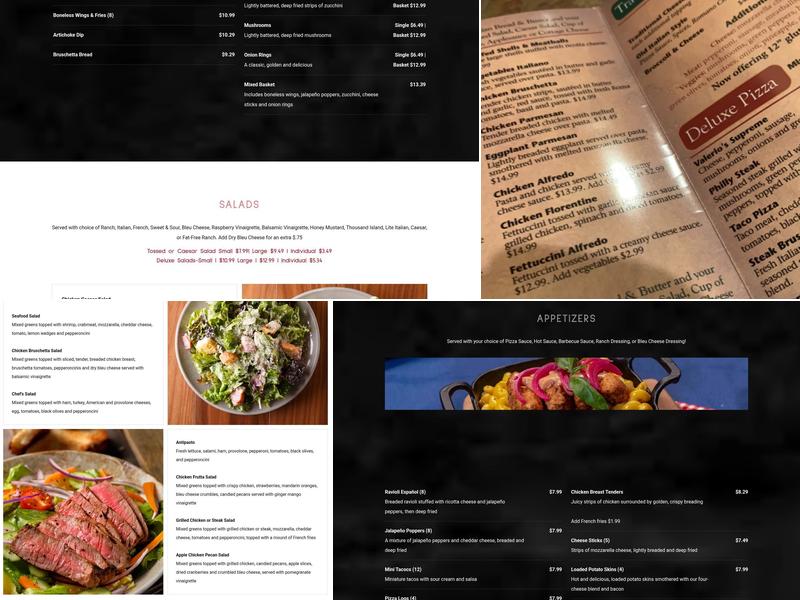 Valerio's Italian Restaurant & Pizzeria Menu