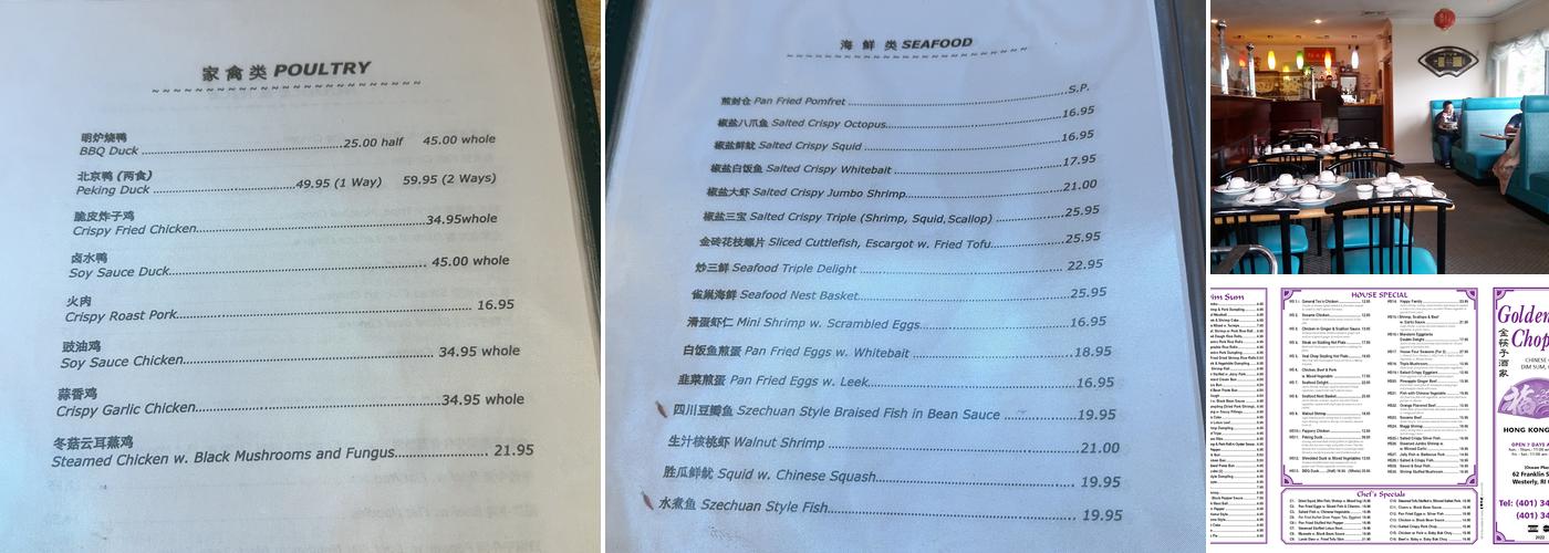 Golden Chopstix Menu