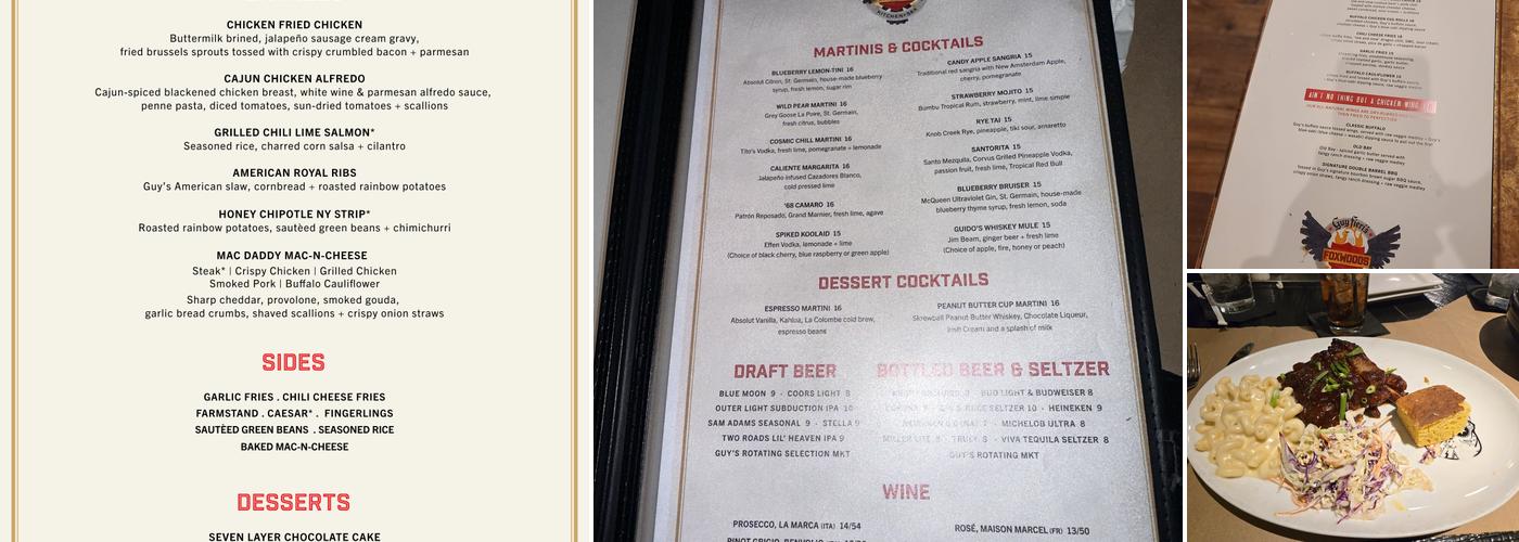 Guy Fieri's Foxwoods Kitchen & Bar Menu