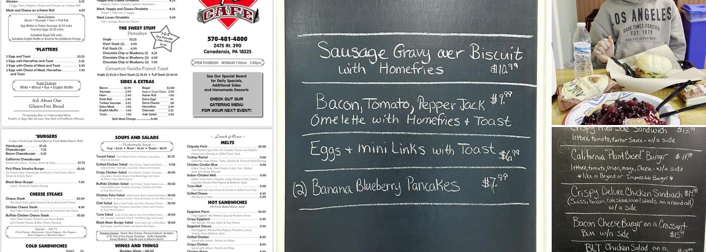 First Place Cafe Menu