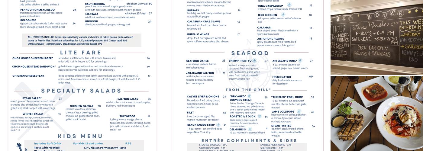 Gresham's Chop House Menu