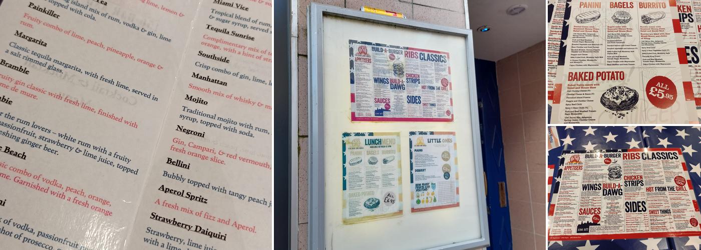 156 Bar And Grill Menu