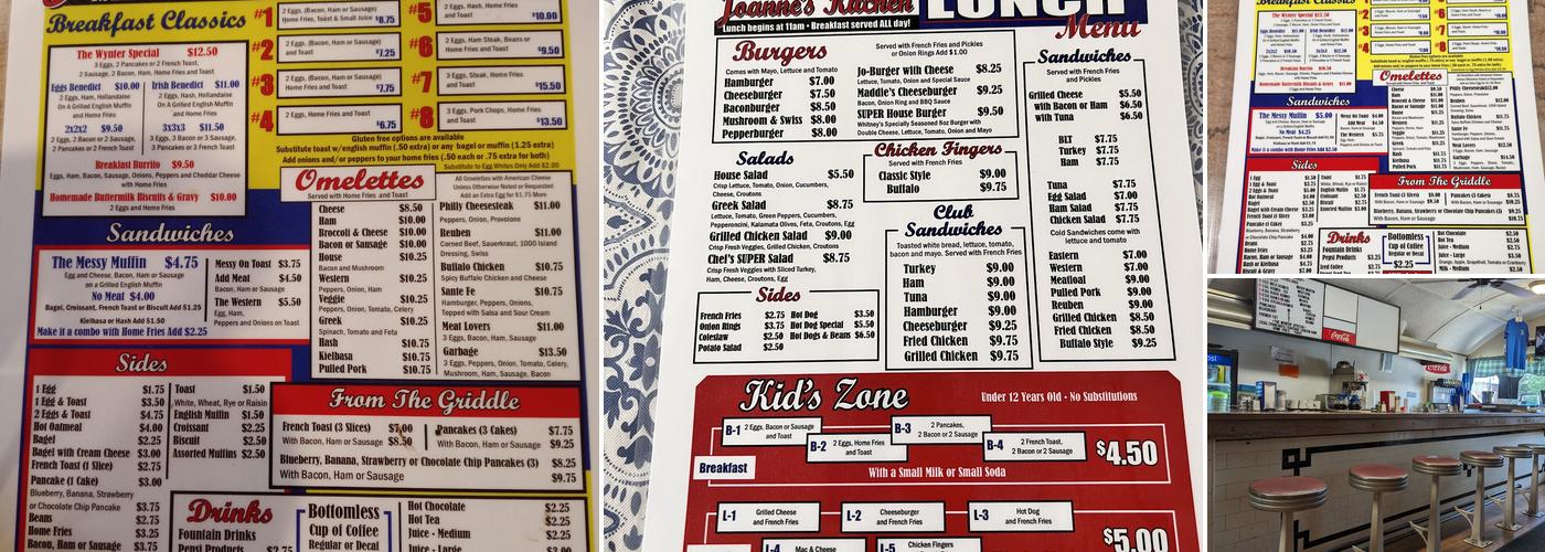 Joanne's Kitchen Menu