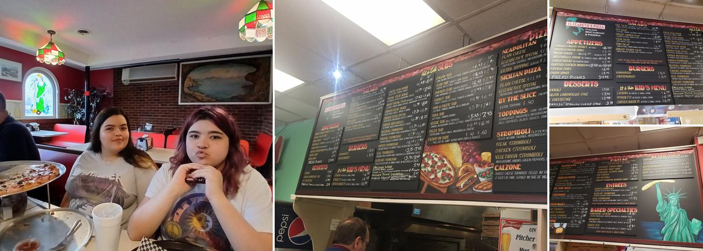 Elizabeth's Pizza Menu