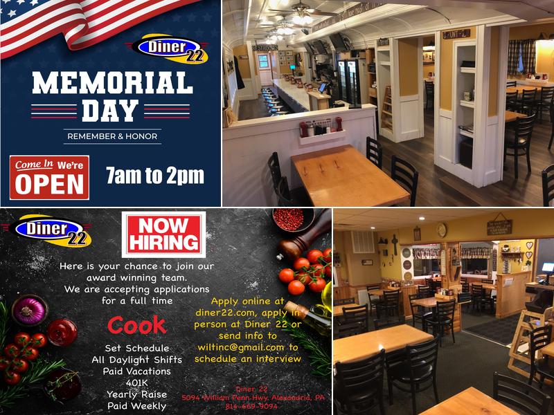 Diner 22 5094 William Penn Hwy, Alexandria