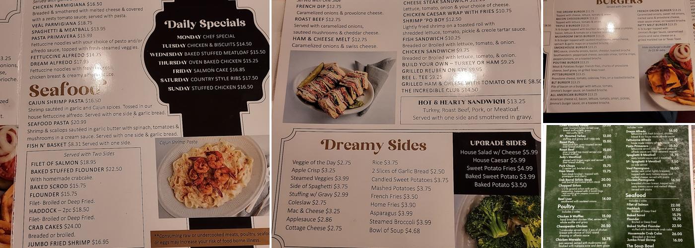 Dream Restaurant Menu