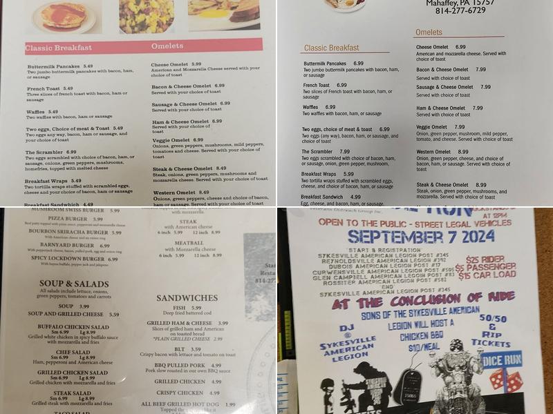 Starlite Lounge & Restaurant Menu