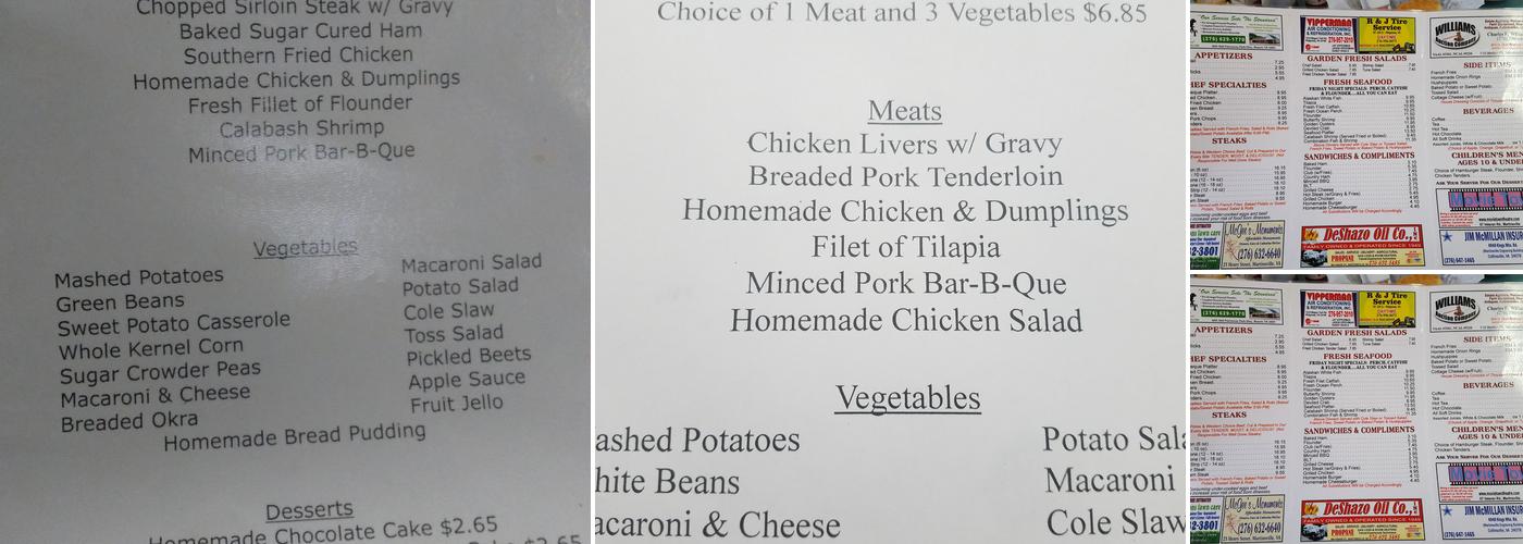 Clarence's Steak & Seafood House Menu