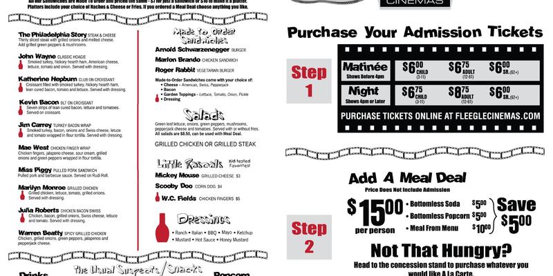 Westwood Plaza Theatre Menu