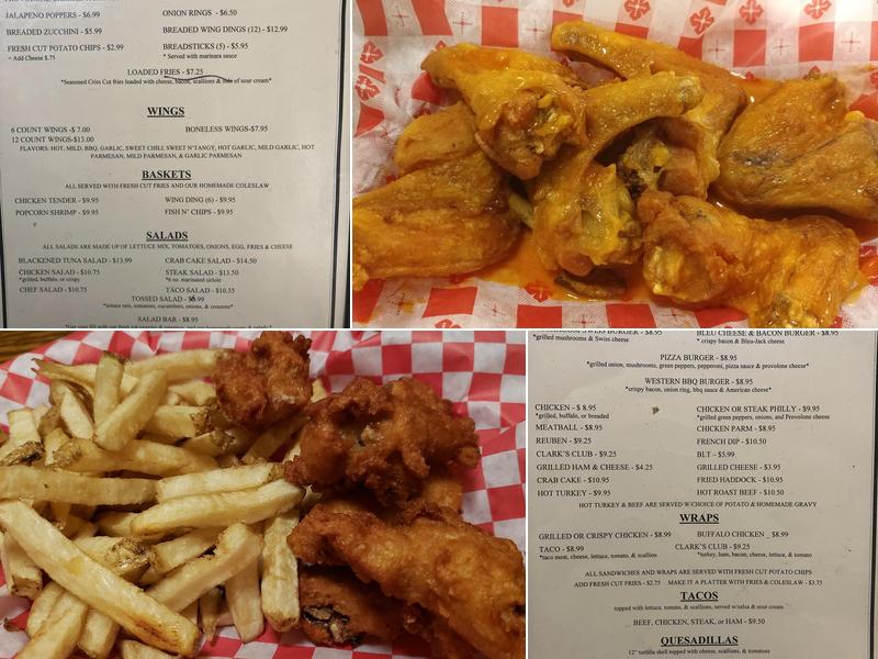 Clark Powells Restaurant and Bar Menu