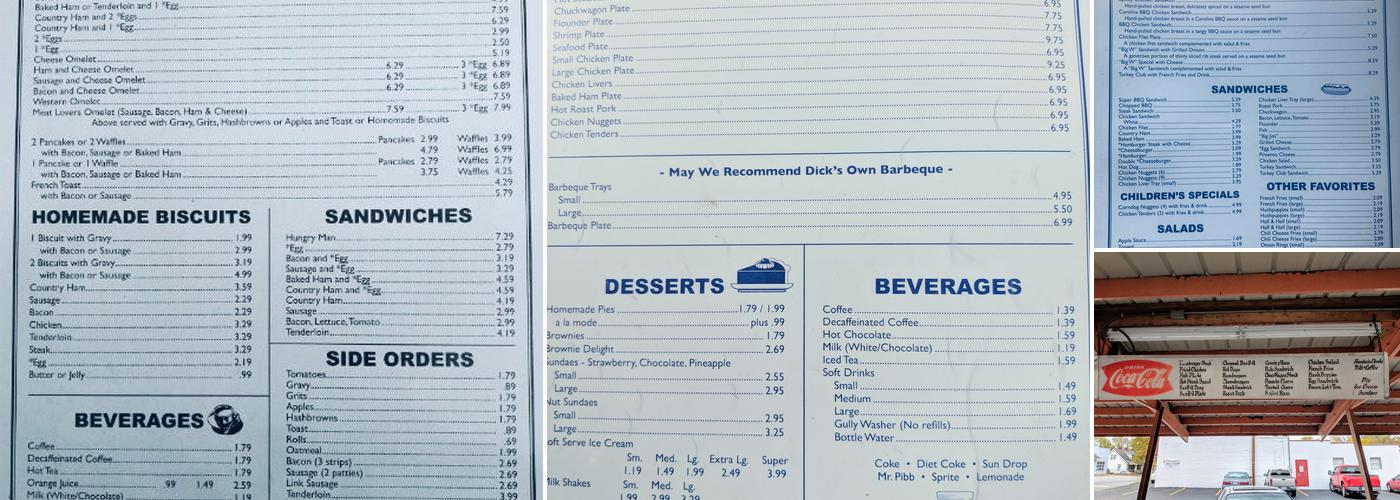 Dick's Drive In Menu