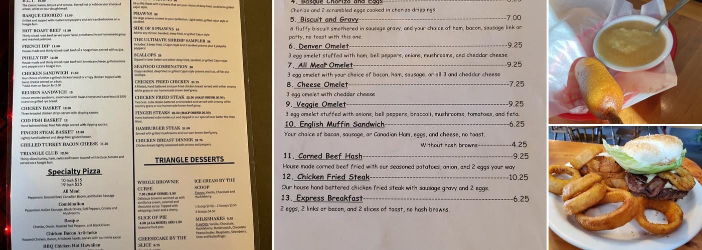 Triangle Restaurant Menu