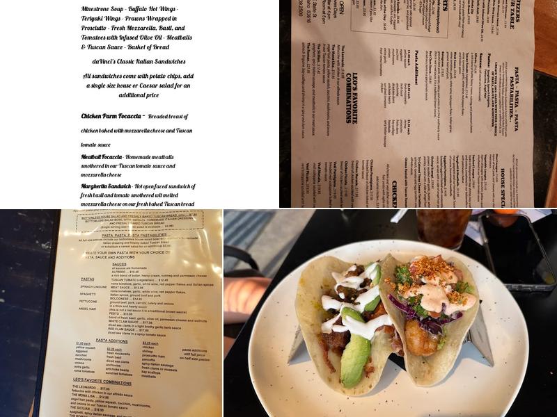 daVinci's Menu