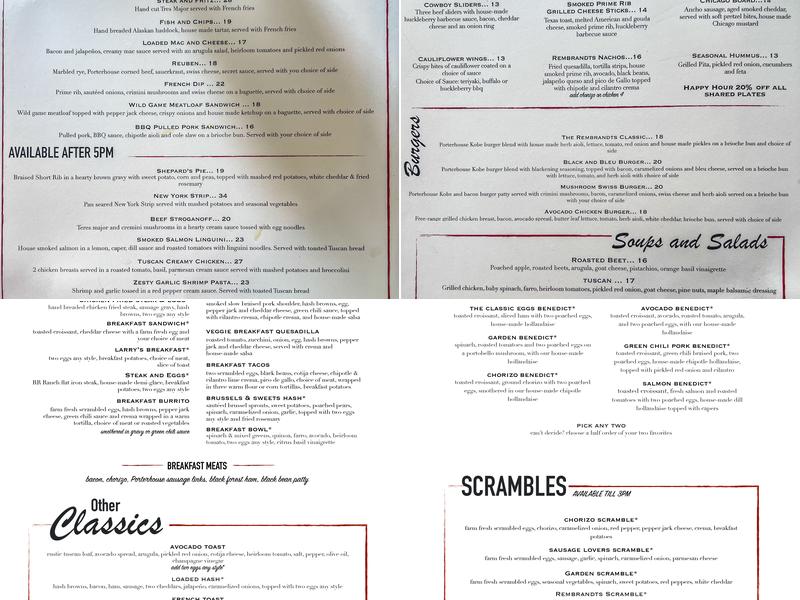 Rembrandts Menu