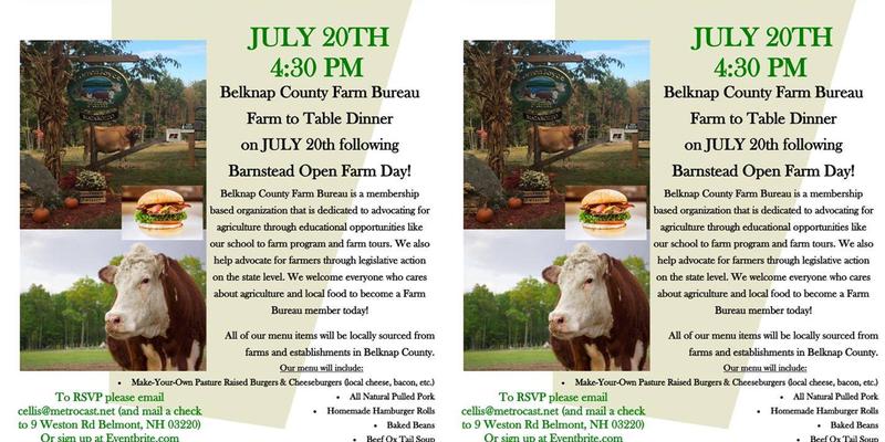 NH Farm to Restaurant Connection Menu