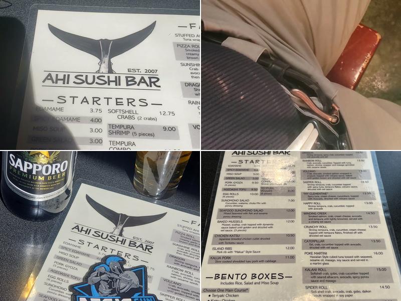 Ahi Sushi Bar Menu