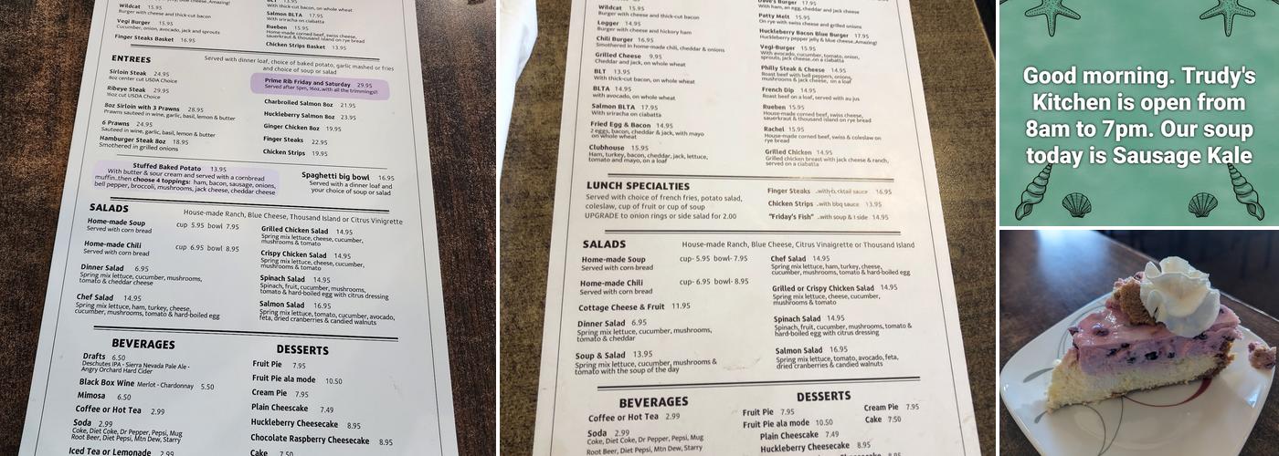 Trudy's Kitchen Menu