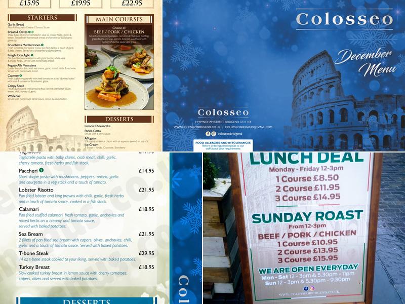 Colosseo Menu