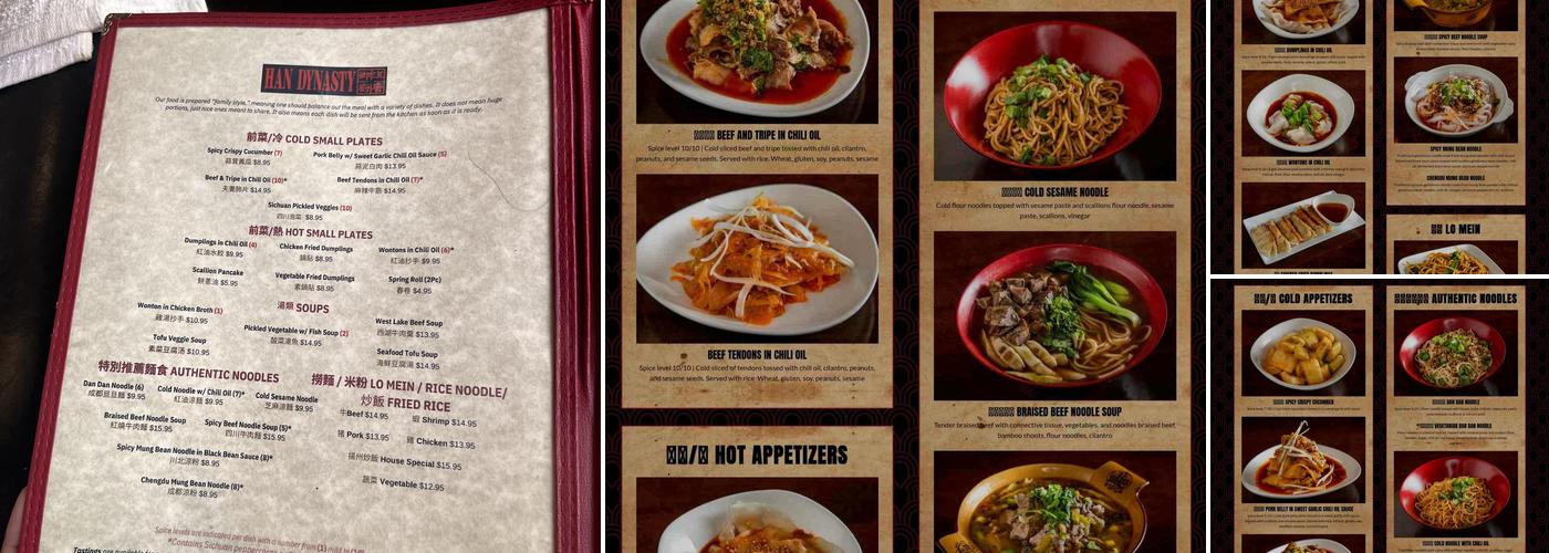 Han Dynasty Univ. City Menu