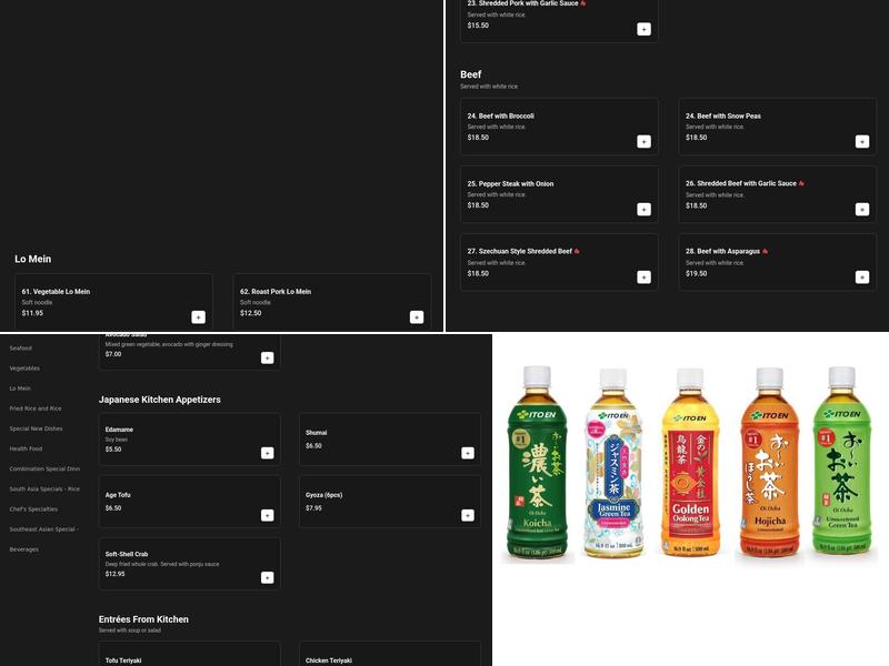 Mandarin Palace Menu