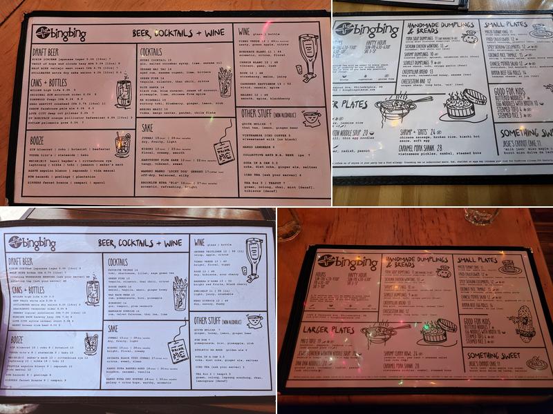 Bing Bing Dim Sum Menu