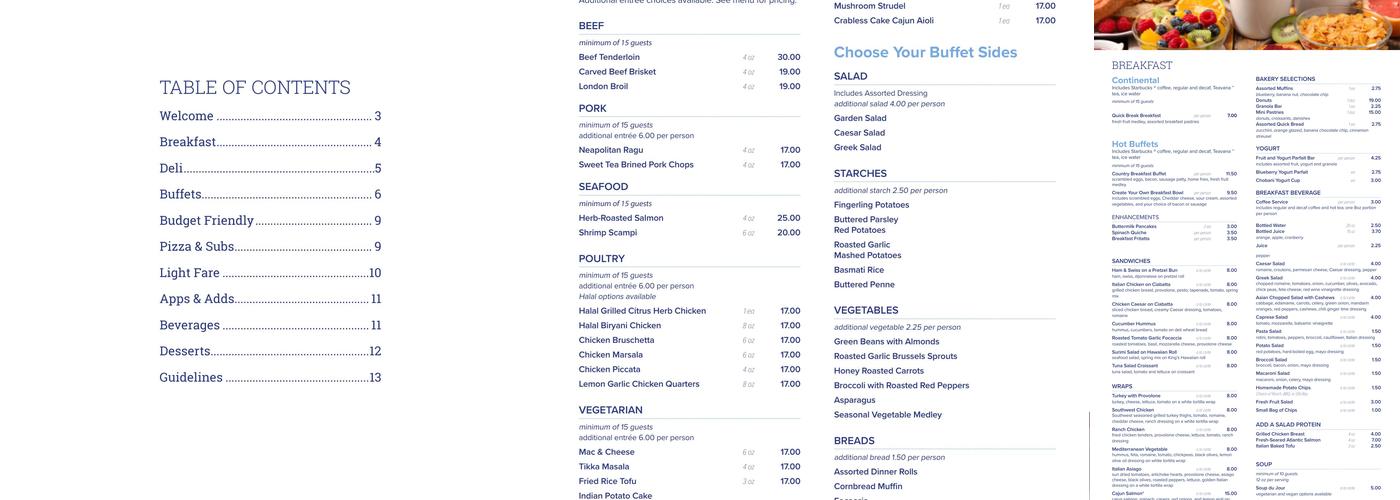 Mill Cafe Menu