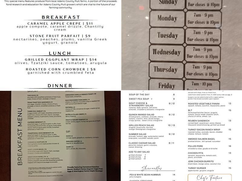 One Lincoln Menu