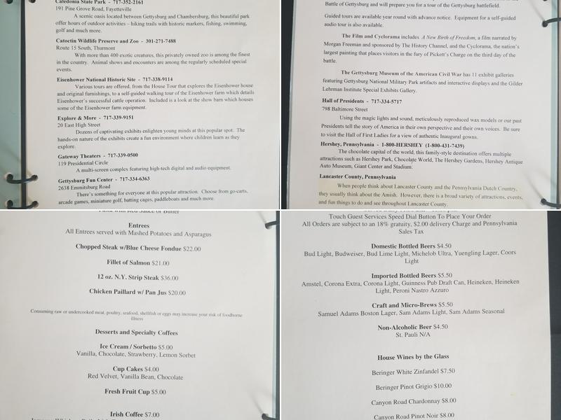 1863 Restaurant Menu