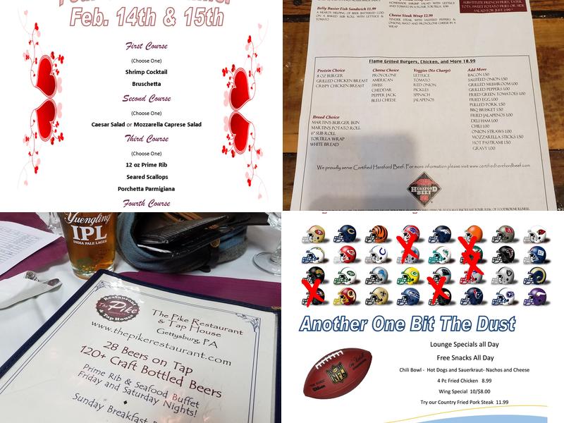 The Pike Restaurant & Tap House Menu
