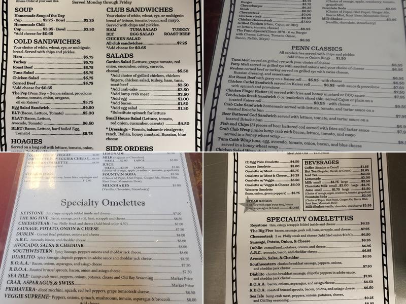 Penn Restaurant Menu