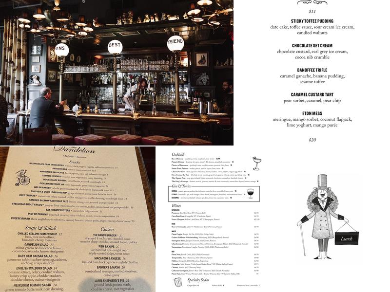 The Dandelion Menu