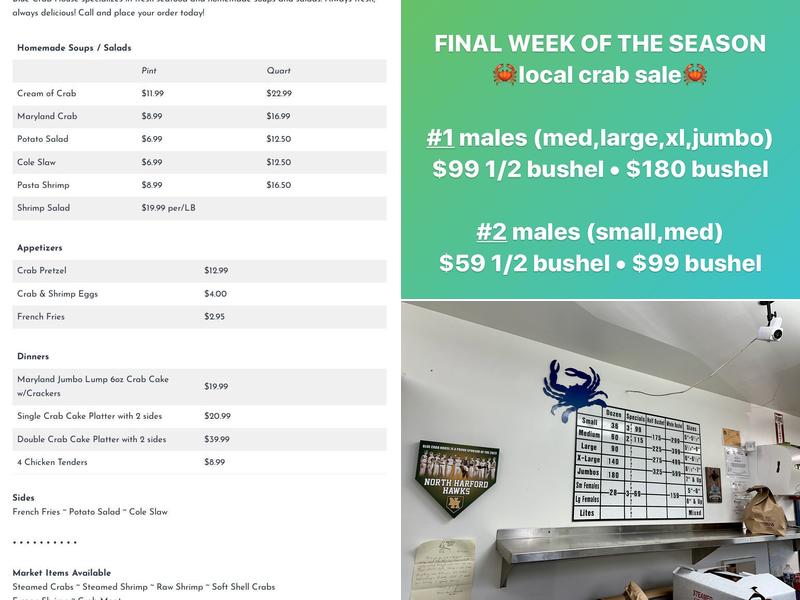 Blue Crab House Menu