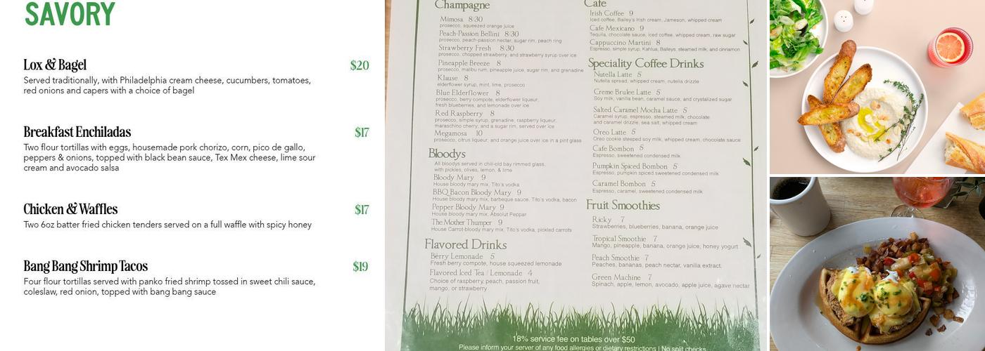 Green Eggs Café Menu