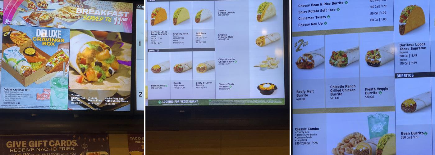 Taco Bell Menu