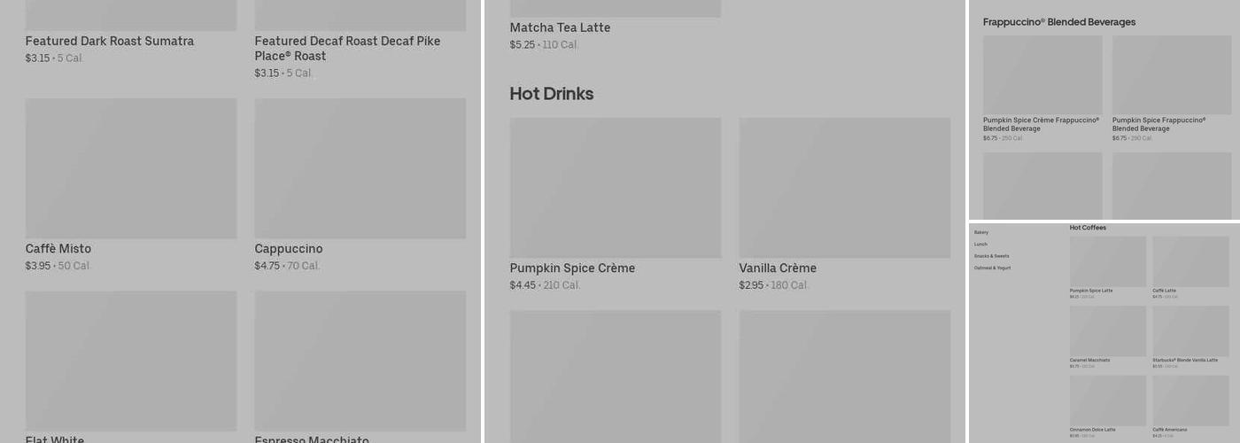 Starbucks Menu