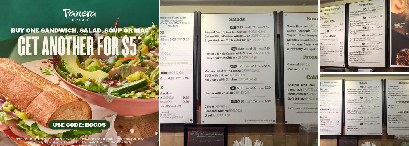 Panera Bread Menu