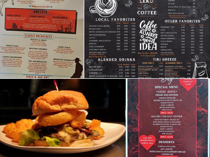 Moxie Java Bistro Menu