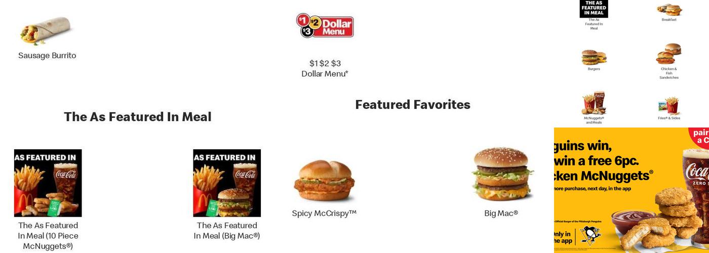 McDonald's Menu