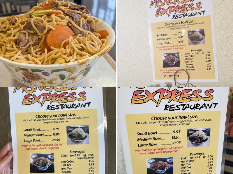 Mongolian Express Restaurant Menu