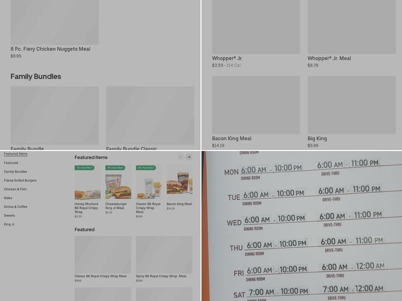 Burger King Menu