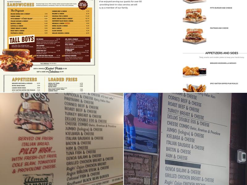 Primanti Bros. Restaurant and Bar Menu