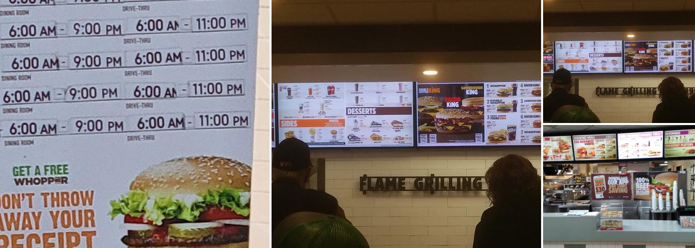 Burger King Menu