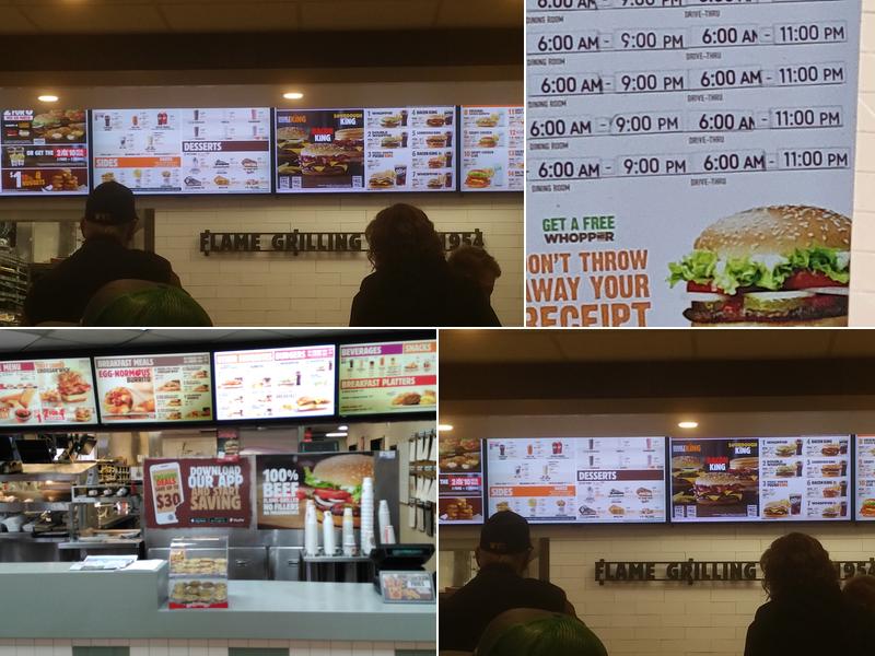 Burger King Menu